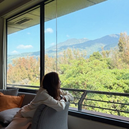 大地酒店早晨窗景