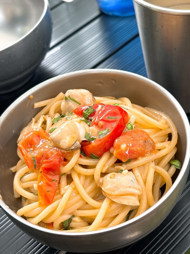 露營菜單 蛤蜊義大利麵